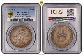 1905-S Peso Allen-16.06a Straight Serif XF45