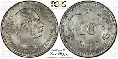 1874 CS 10 Øre MS66