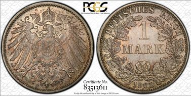 1908-F Mark J-17 AU58