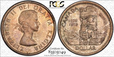 1958 S$1 British Columbia MS65