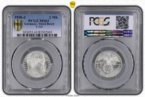 1936-J 2 Mk J-366 MS63