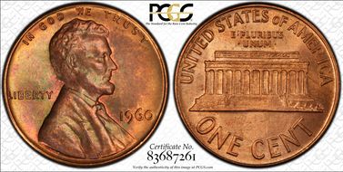 1960 1C Large Date MS65RB