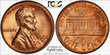 1960-D 1C Large Date MS64RD