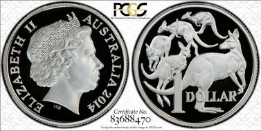 2014 $1 Silver PR70DCAM