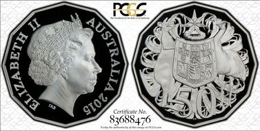 2015 50C Silver PR70DCAM