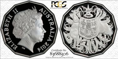 2014 50C Silver PR69DCAM