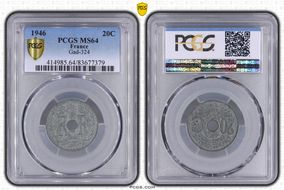 1946 20C Gad-324 F-155 MS64