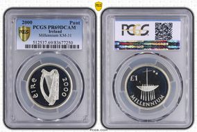 2000 £1 Millennium KM-31 PR69DCAM