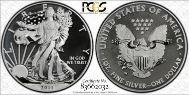 2013-W $1 Enhanced Silver Eagle West Point Mint Set First Strike SP70