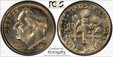 1991-P 10C MS66FB