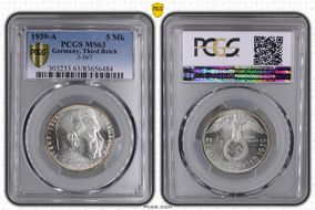 1939-A 5 Mk J-367 MS63