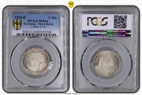 1933-E 2 Mk Luther J-352 MS64