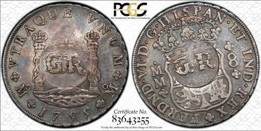 (1758) 6S 8D KM-8.3 C/S on Mex 8R VF35