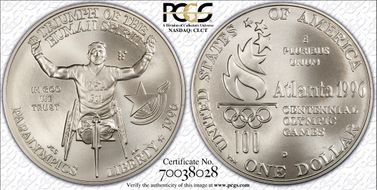 1996-D $1 Paralympic MS69