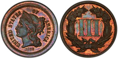 1868 3C J-616 PR64RB