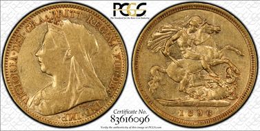 1896-M 1/2 Sov S-3879 XF45