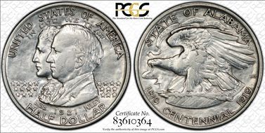 1921 50C Alabama AU50