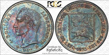 1874-A 5C Serifed "A" AU53
