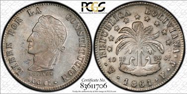1861-PTS FJ 8 Sol AU58