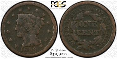 1846 1C Small Date N1BN