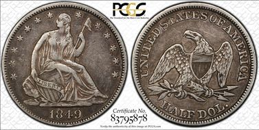 1849 50C WB-2 RPD VF35