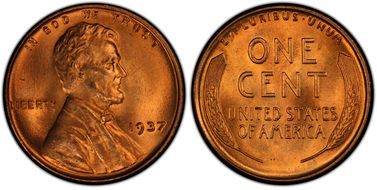 1937 1C MS67+ RD