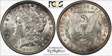 1900-O/CC $1 VAM 11, Overmintmark MS62