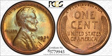 1924-S 1C MS63RB