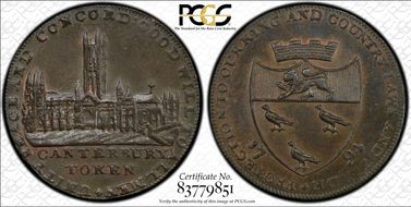 1794 Tk 1/2D DH-7 Kent, Canterbury MS63BN