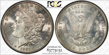 1881-S $1 MS64