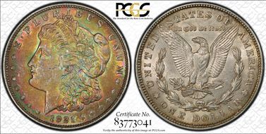1921 $1 Morgan MS62