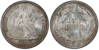 1876 10C MS66+