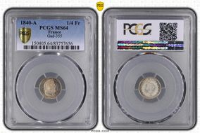 1840-A 1/4 Fr Gad-355 MS64