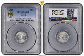 1906 50C Gad-420 F-190 MS63