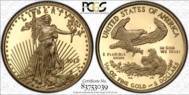 2013-W $5 Gold Eagle PR69DCAM