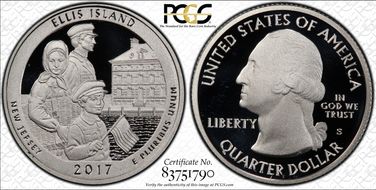 2017-S 25C Ellis Island NP PR69DCAM