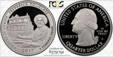2017-S 25C Frederick Douglass NP PR70DCAM