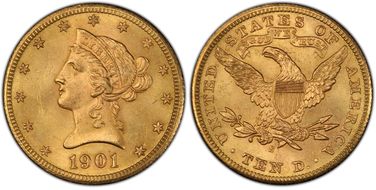 1901-S $10 MS64+ 