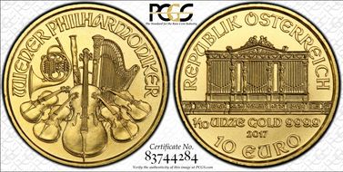2017 € 10 Vienna Philharmonic MS69