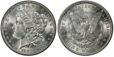 1882-O $1 VAM 7, O/O MS65