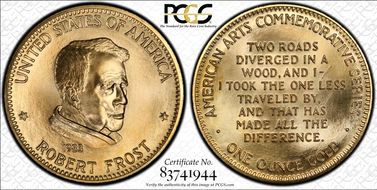 1983 AV Medal Robert Frost MS67