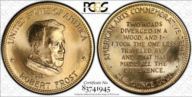 1983 AV Medal Robert Frost MS67