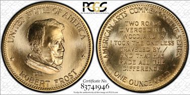 1983 AV Medal Robert Frost MS67