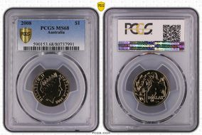 2008 $1 MS68