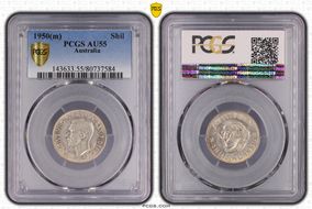 1950(m) Shil KM-46  Ag AU55