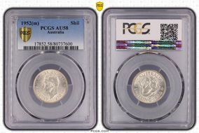 1952(m) Shil KM-46  Ag AU58