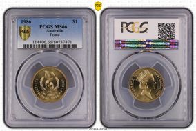 1986 $1 Peace MS66