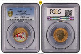 2006 $1 Clown Fish Al-Bronze Colorized MS67