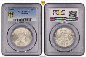 1966 50C KM-67  Ag MS62