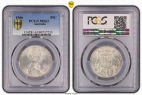 1966 50C KM-67  Ag MS63